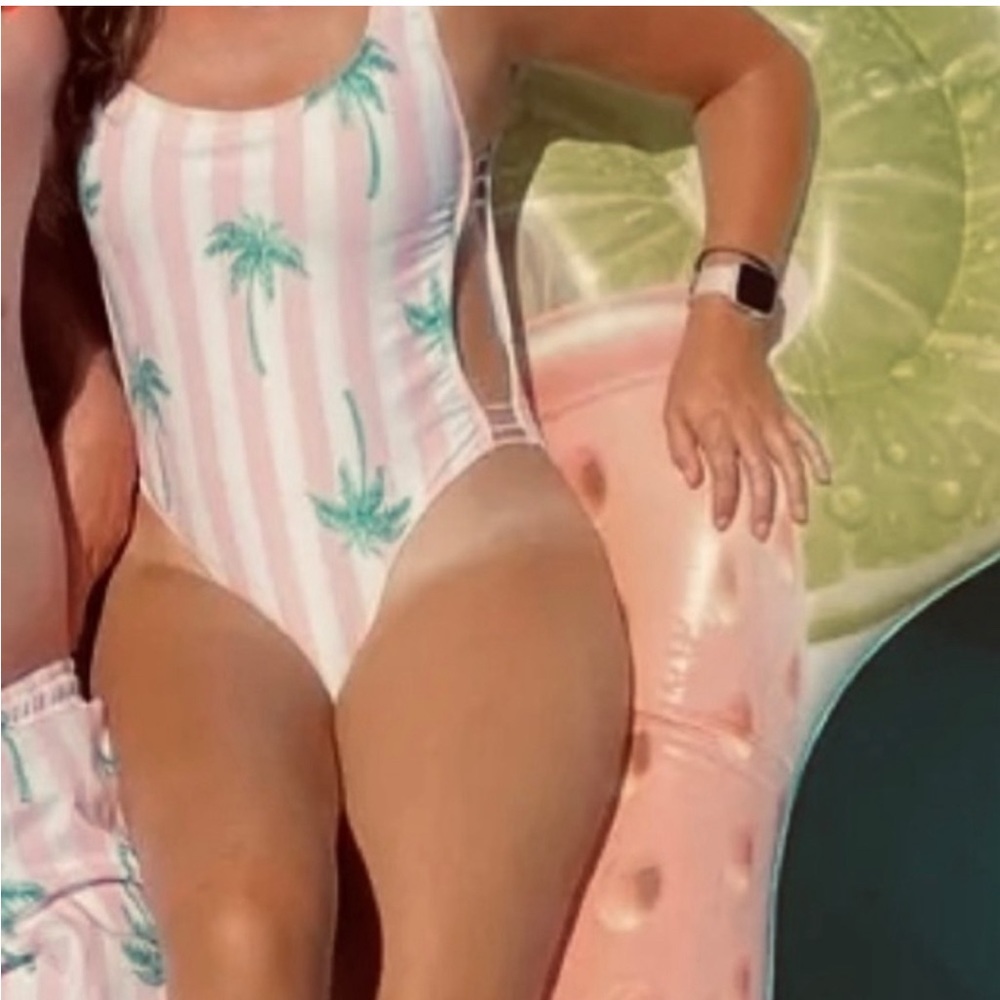 NWT: KENNY FLOWERS Watercolors THE PALM BEACH - STRIPED BATHING SUIT